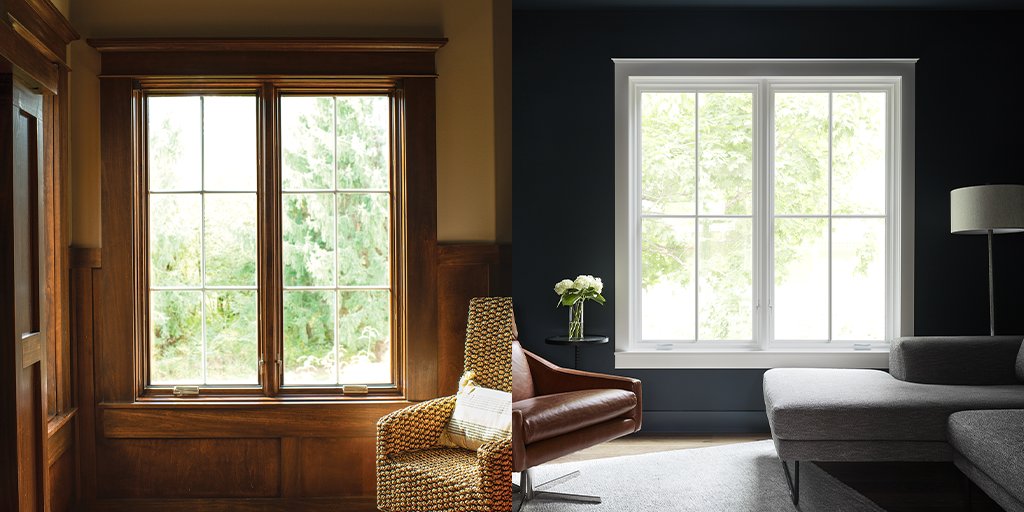 Which do you prefer for wood windows: stain to enhance the grain or paint for a pop of fresh color?