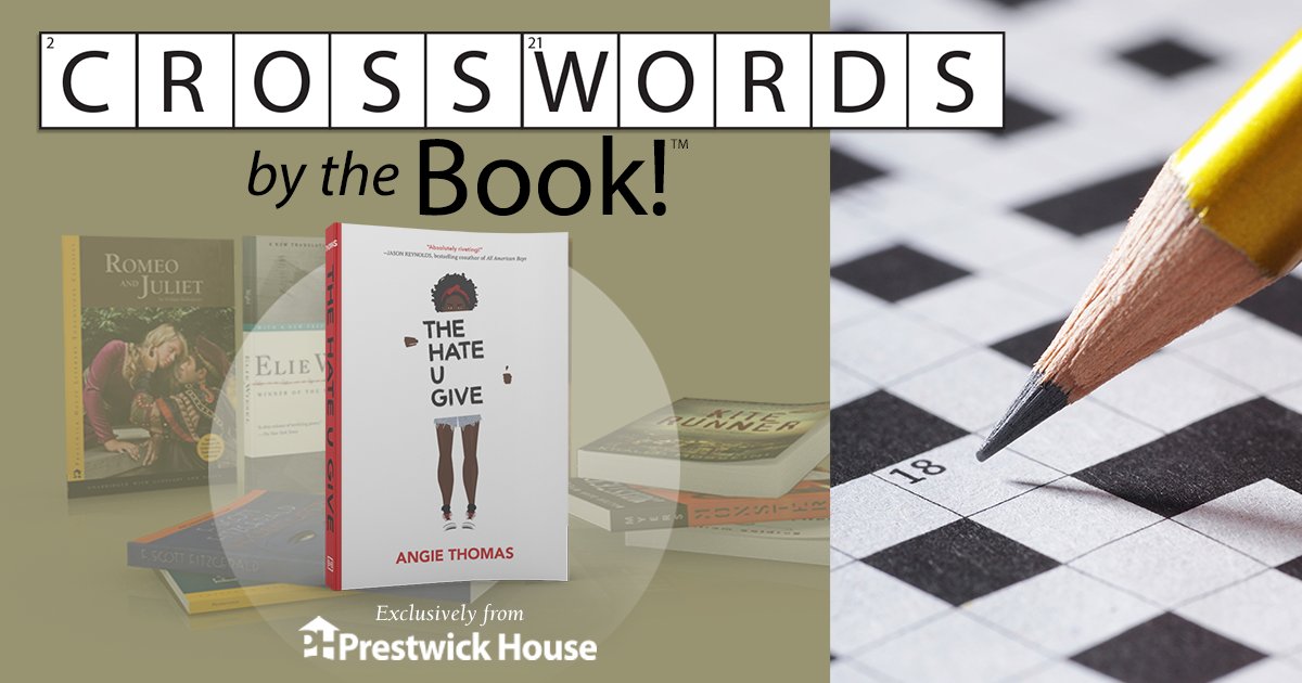 Download free ELA crossword puzzles for The Hate U Give and more than 65 other books at the Prestwick House Free Library!  #TeacherResources
https://t.co/jO1uaGx9DP https://t.co/lWEQyiEKUH