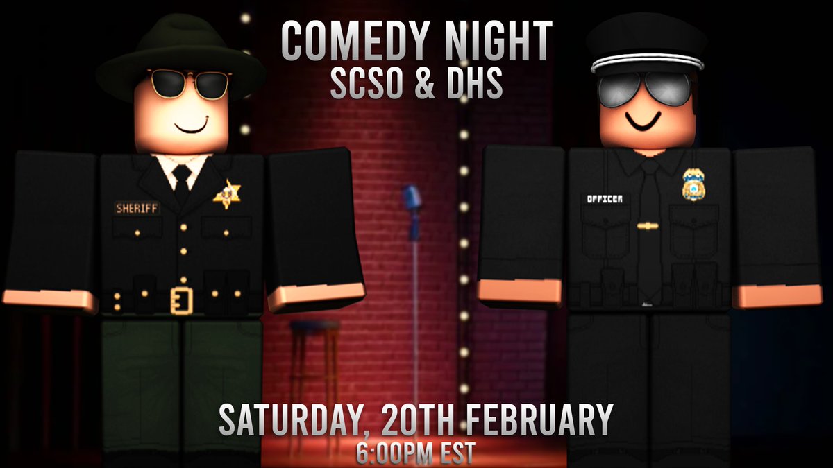 🎤  The SCSO &amp; DHS PR Team are hosting a Comedy Night on the 20th of February at the Hillview Comedy Club!

Those interested in performing and making jokes are able to come on down and participate with the Sheriff's Office and Homeland Security. We hope to see you there!