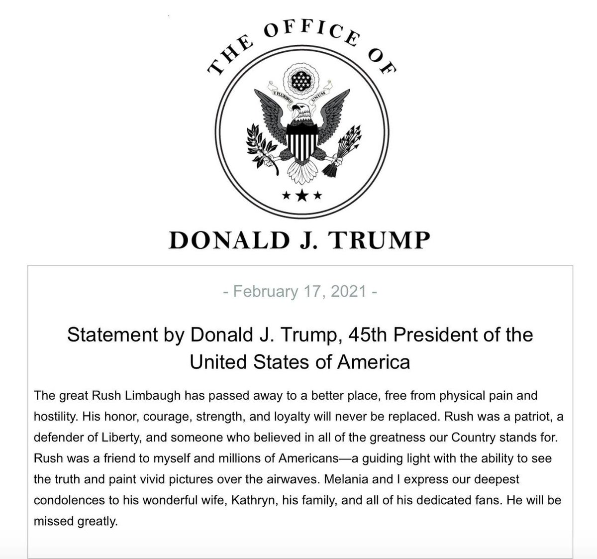Atheen_'s tweet photo. @Not_the_Bee Hard pass. I'd rather read what #PresidentTrump has to say.

#RIPRushLimbaugh #PrayForRush 

PS: #MikeyMikePence can go f@ck himself. https://t.co/NRNQPXpV90