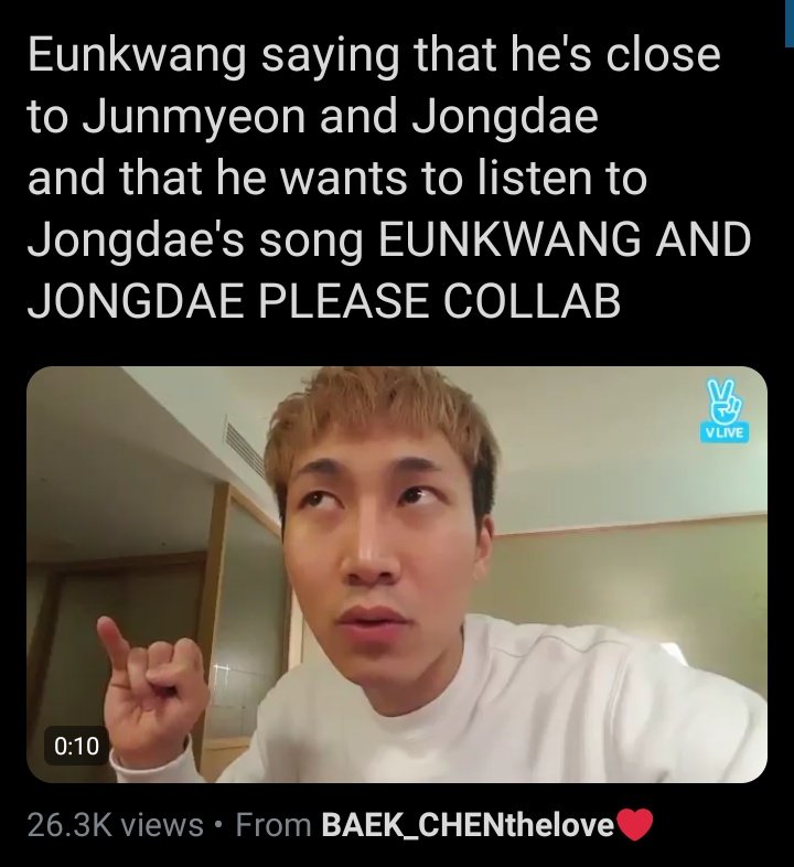 eunkwang is friends with jogndae and he dated suho so y'all should definitely vote for btob on kingdom because of this