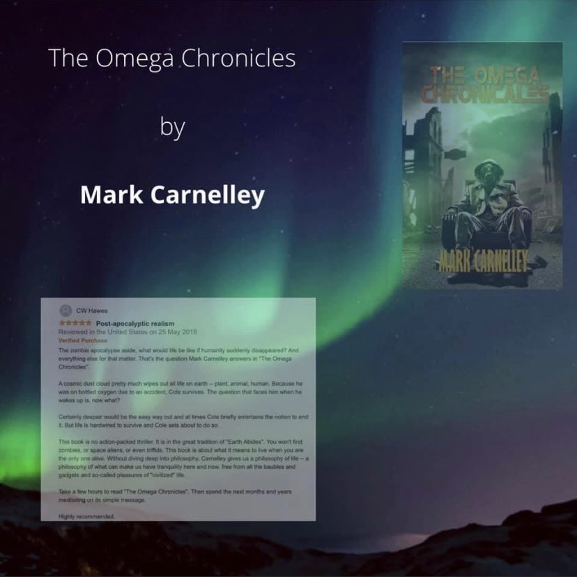 ⭐️⭐️⭐️⭐️⭐️ reviews! Post-apocalyptic realism. “THE OMEGA CHRONICLES” One man’s incredible journey through a devastated world to find a place where he can survive and call home. amazon.com/Omega-Chronicl…