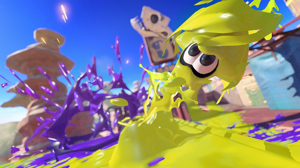 Splatoon スプラトゥーン そのほかにもイカたちの新たな習性を確認した 地面や壁から回転しながら飛び出す動きを イカロール インクで塗られたカベを勢いよく登って飛び上がる動きを イカノボリ と命名する バンカラなイカたちは これらの3