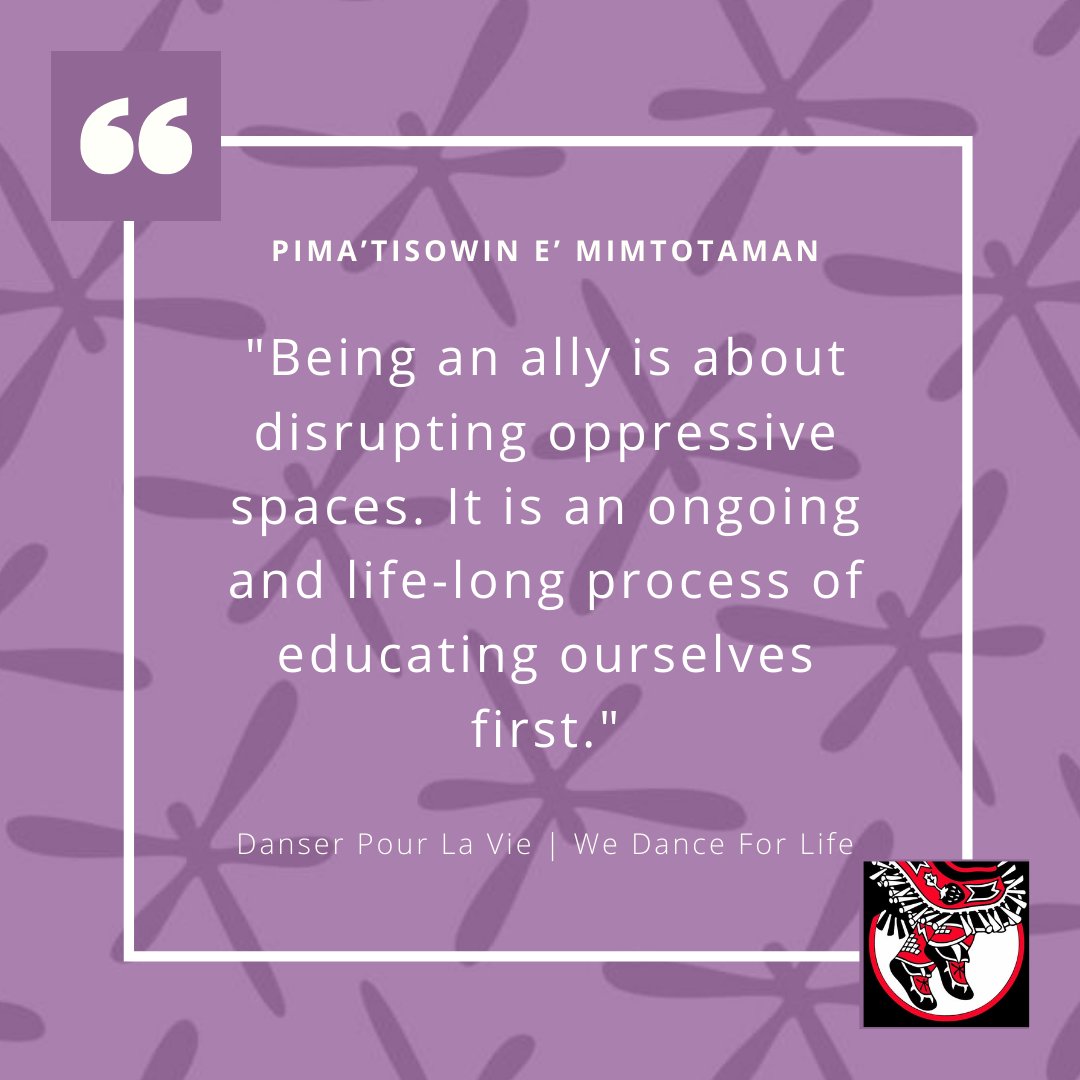 WeDance4Life's tweet photo. We've prepared resources about Allyship for you to access here: https://t.co/SHxruJq9Q3  #MMIW #MMIWG #Allyship #MMIWGT2S https://t.co/fM7xQAmXRC