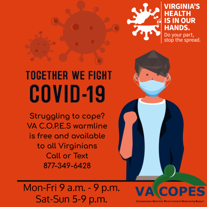Virginia Dbhds On Twitter The Covid19 Fight Is Far From Over And We Are All In This Together If You Or Someone You Love Is Struggling With Stress Anxiety And Grief From