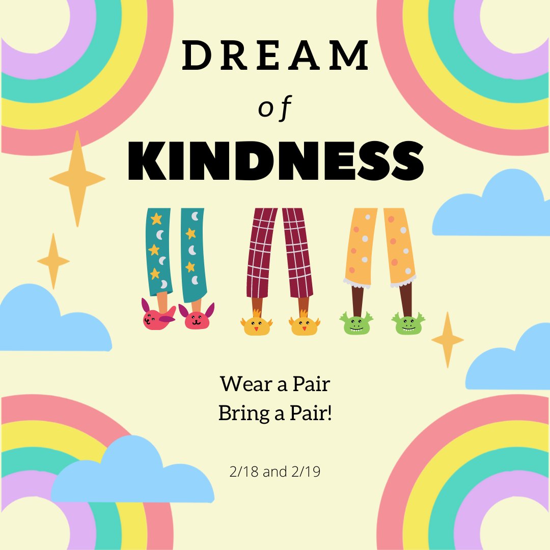 LFMSBears's tweet photo. Blue Ribbon Week continues with “Dream of Kindness.” Thursday and Friday, wear pajamas to school. And dont’t forget to also bring a pair to donate. #TogetherWeCanBeKind https://t.co/Om6JrlYep2