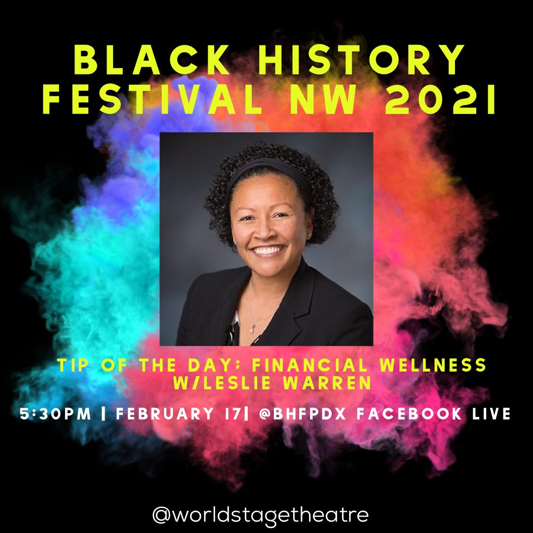 worldstagepdx's tweet photo. #financialliteracy tips tonight on #FacebookLive by one of #pdx few #BlackWomen financial advisors. #bhfnw https://t.co/5pycUAuOYd