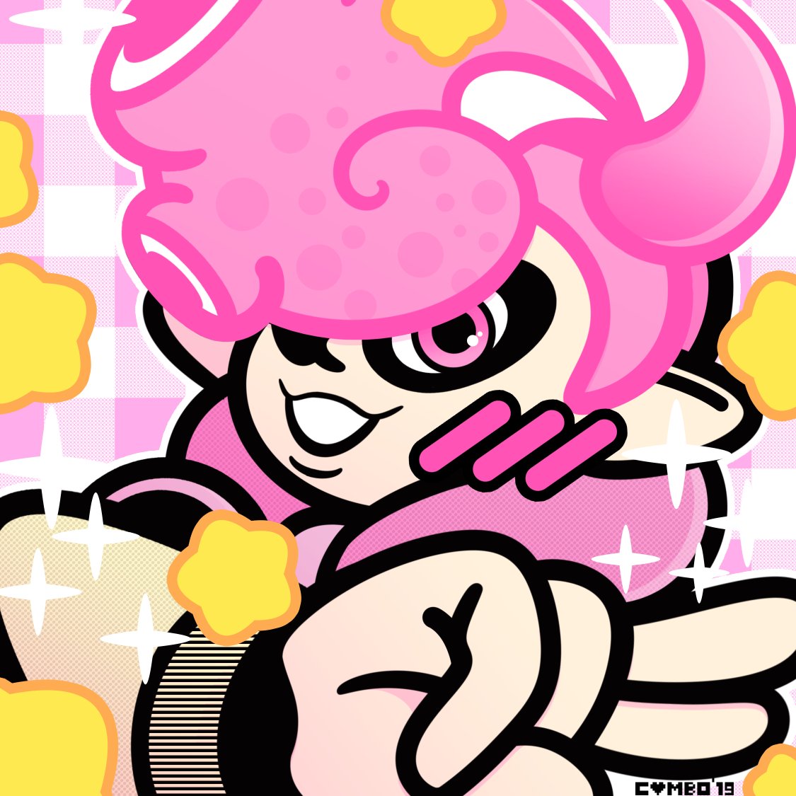 Bit of personal hype, but I frequently play as this octoling in S2, and when I draw them or friends draw them, I request for a "Clefairy flip" for the hairstyle cause it's not in S2 but I think the curl is cute

S3 IS GIVING ME THAT HAIR CURL ???

3rd image is by @DroseAttack 