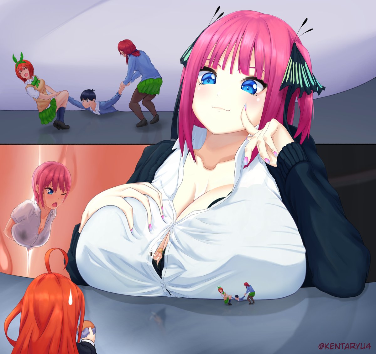 But she might've added something to their food?巨 大 娘 #Giantess #GTS #S...