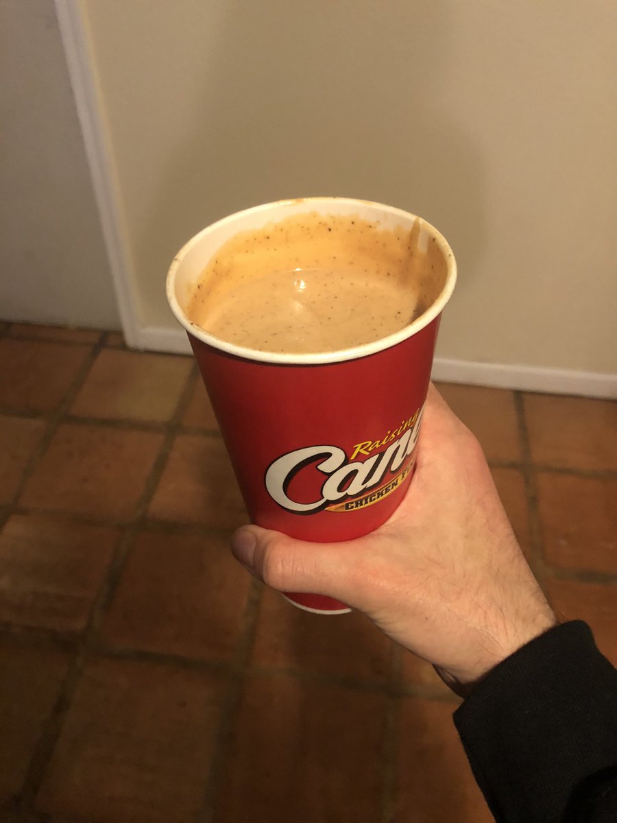 gothblaster's tweet photo. if this tweet gets 50 likes by friday i will chug this entire cup of canes sauce try me i am not a monster i’ll freaking do it https://t.co/K5YqjRyRNF