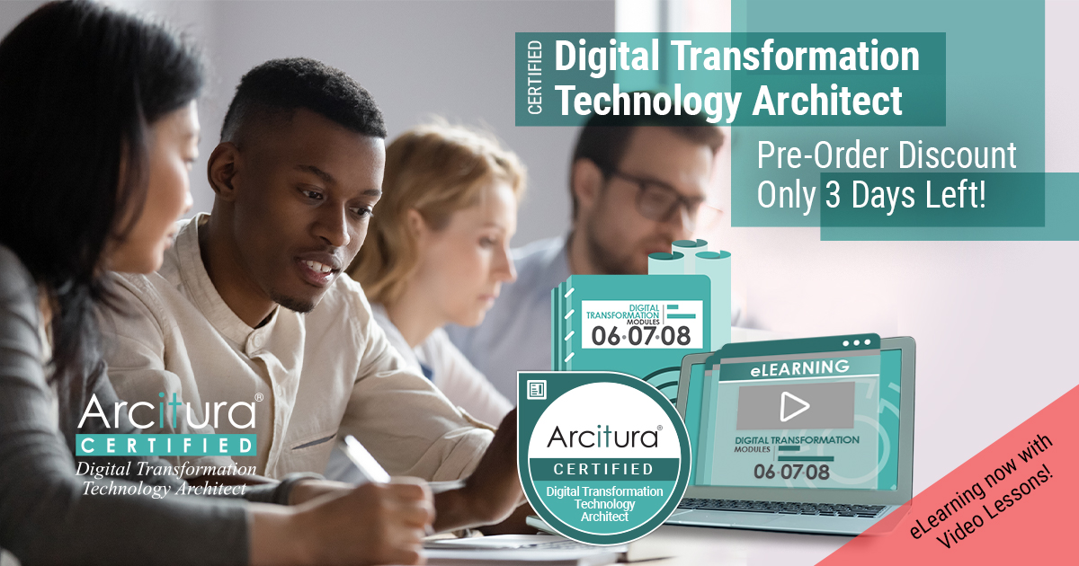 Arcitura's tweet image. #Arcitura has announced that the #DigitalTransformation Technology Architect study kit bundle is being launched in 3 days!
#TechnologyArchitecture #CloudComputing #Blockchain #IoT #ITCertification #PearsonVUE #OnVue #Acclaim #Credly #eLearning
arcitura.com/digitaltransfo…