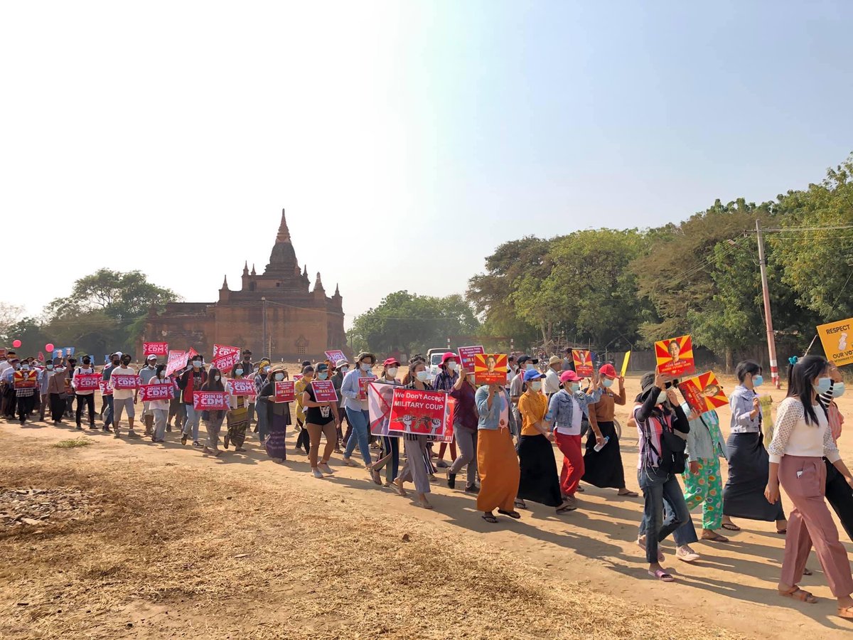 baganexplorer's tweet photo. Ppl from #Bagan, Central #Burma, Protest in New Way against #militarycoupinMyanmar by using Ancient Curse of 11-14 centuries by the Curse of Ancient Bagan Ancestors usually used to described on Stone curving of #BaganTemples to #MyanmarMilitaryDictator and its #UnlawfulMilitias https://t.co/Wi4k85vlOT