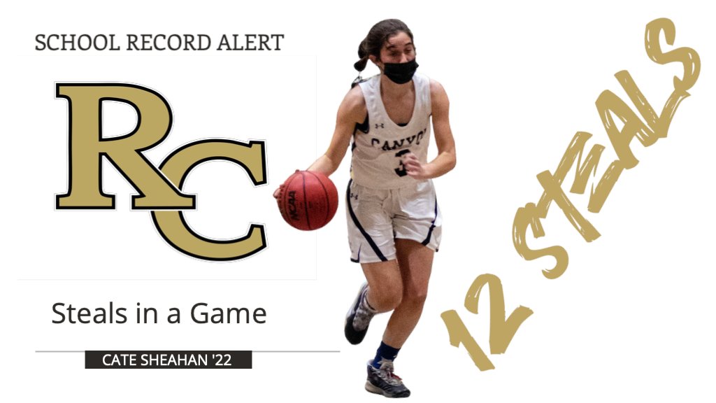 🚨School Record🚨--Great Job <a href="/csheah26/">cate sheahan</a>!   Record for steals in a game with 12 vs. TJ- Feb.16, 2021!  🏀💛🖤  #copreps
