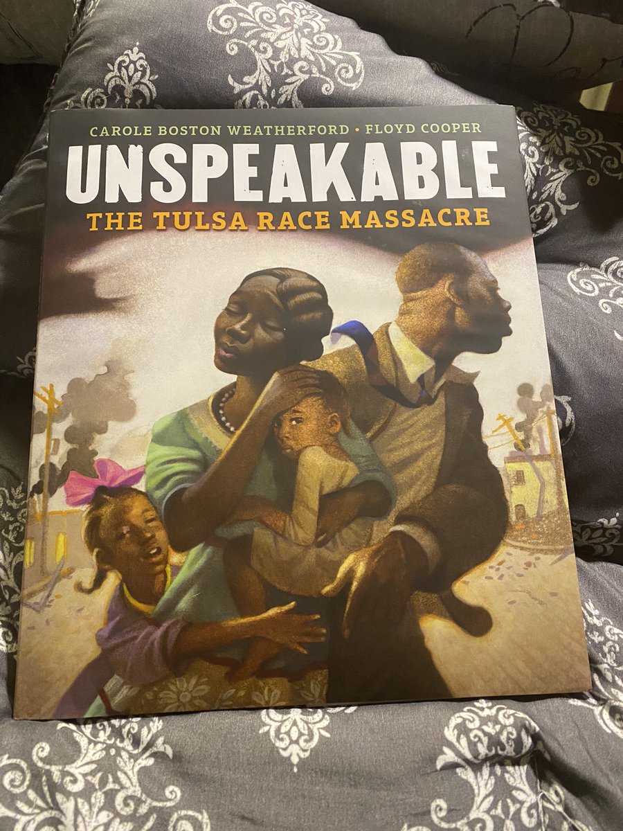 Just finished reading Unspeakable. I am left speechless. Thank you @poetweatherford and @floydcooper4 for telling this tragic event so beautifully. Thank you @SonjaCherryPaul for your study guide. Every classroom and family needs this book. 💕