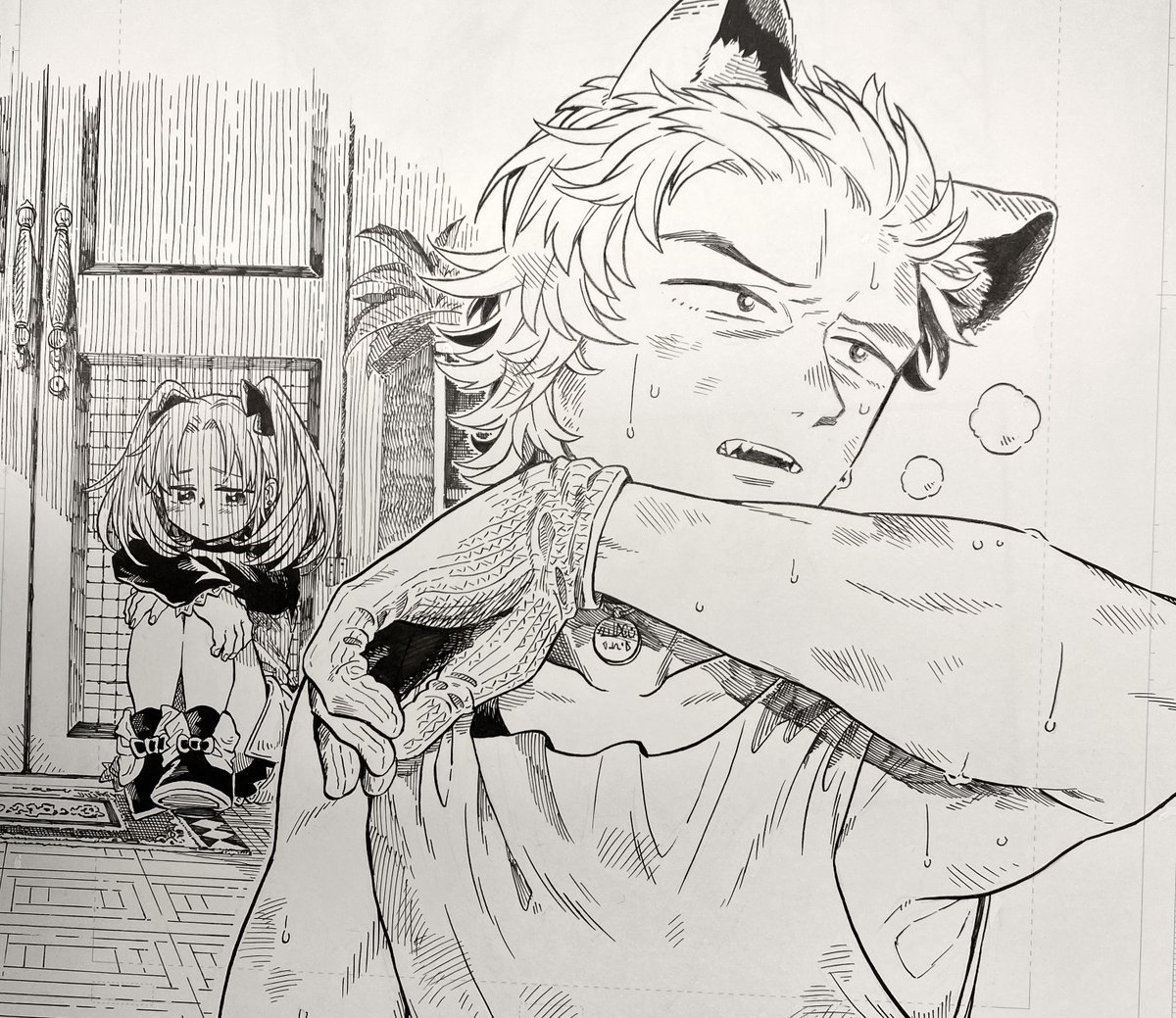 読み切りを1話として、今回2話が更新されたのですが、1話結構描き直したので一度読んだぞ!という方も改めて読んで下さると嬉しいです～!
カラーも線画から描き直しました(間違い探しレベル 