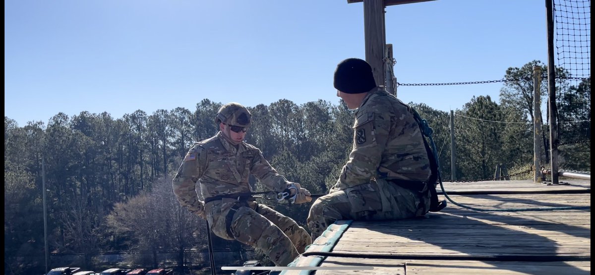 AxeCompanyOSUT's tweet photo. Trainees of Axe Company had the opportunity to face their fear of heights as they were assessed on rappel operations culminating the training with their descent down the repel tower. https://t.co/NqepbUEIoh