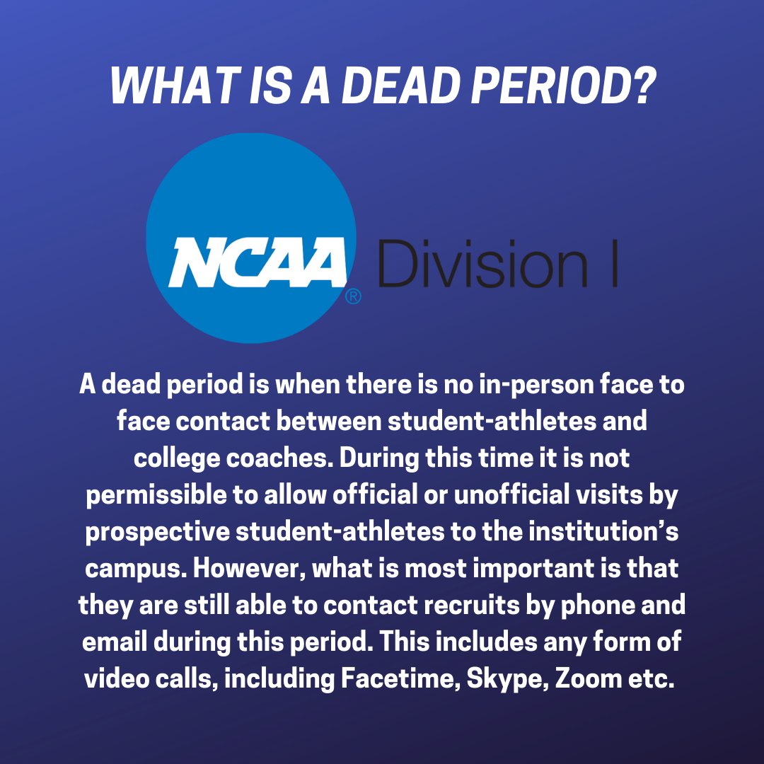 Sports_Recruits's tweet photo. BREAKING NEWS. The NCAA Division I Council has decided to extend the recruiting dead period through May 31st. The committee did state that they have a "strong commitment to using the next several weeks to outline the transition plan back to recruiting activities post-June 1st." https://t.co/4NIyV61uot