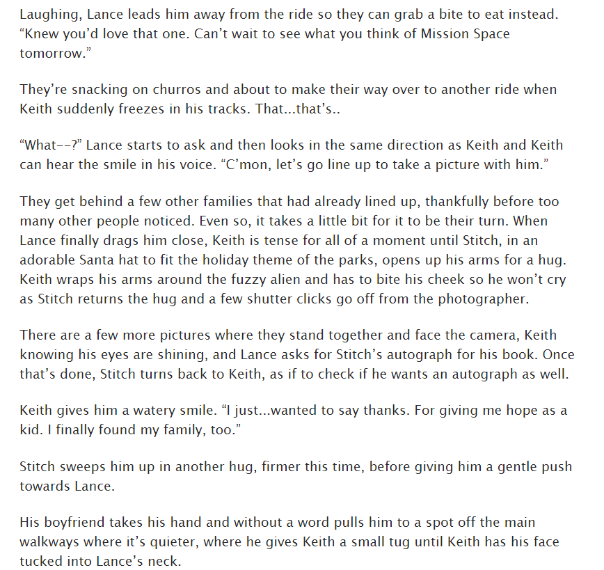 ab_ynda's tweet photo. Klance AU Month (edition 2021)
Day 17 Disney
⭐⭐⭐
Based on Sachiela's fanfic, where Lance organizes a trip to disneyland and why narrate it when you can read it, highly recommended this very cute <3
#klanceaumonth #vldlance #vldkeith #vldklance #vld #voltron https://t.co/Tpxz6RmPwl