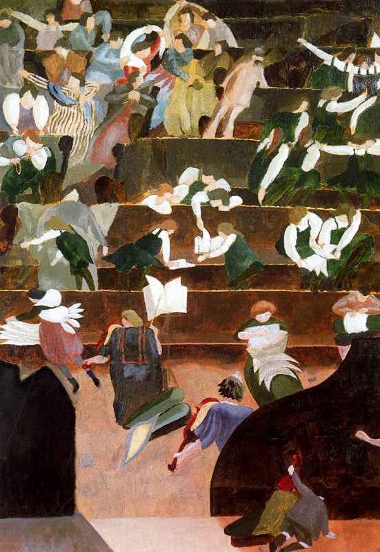 A Music Lesson At Bedales, 1921 #neoromanticism #stanleyspencer