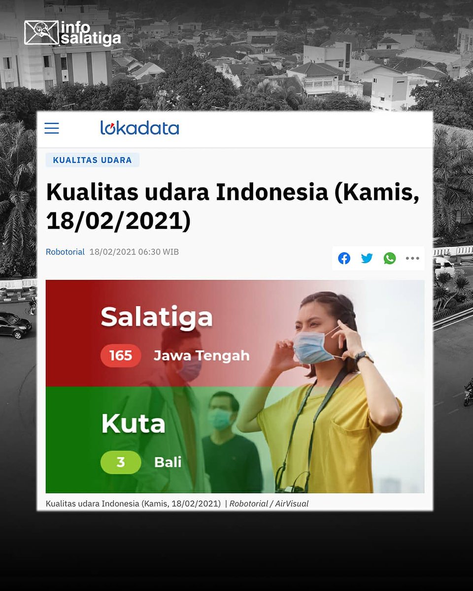 salatiga_info's tweet photo. Dikutip dari https://t.co/yBelkBAldr , Kamis Pagi Kota Salatiga Miliki Udara Paling Tidak Sehat Di Indonesia. Geser Kiri Selengkapnya. #salatiga https://t.co/1Qzyln4aoS