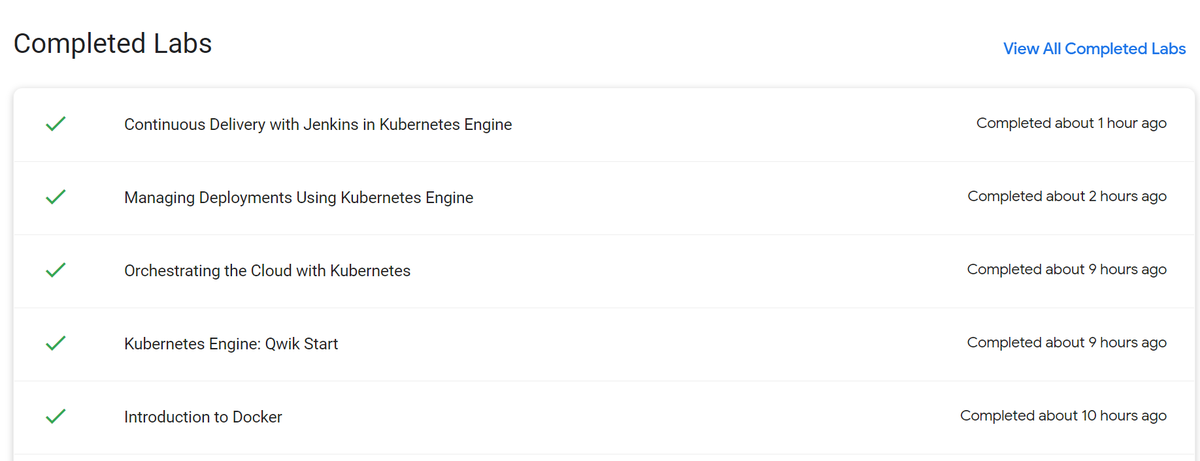 #CloudStudyJamLATAM

Quest de K8s qwiklabs.com/quests/29 Completado :)