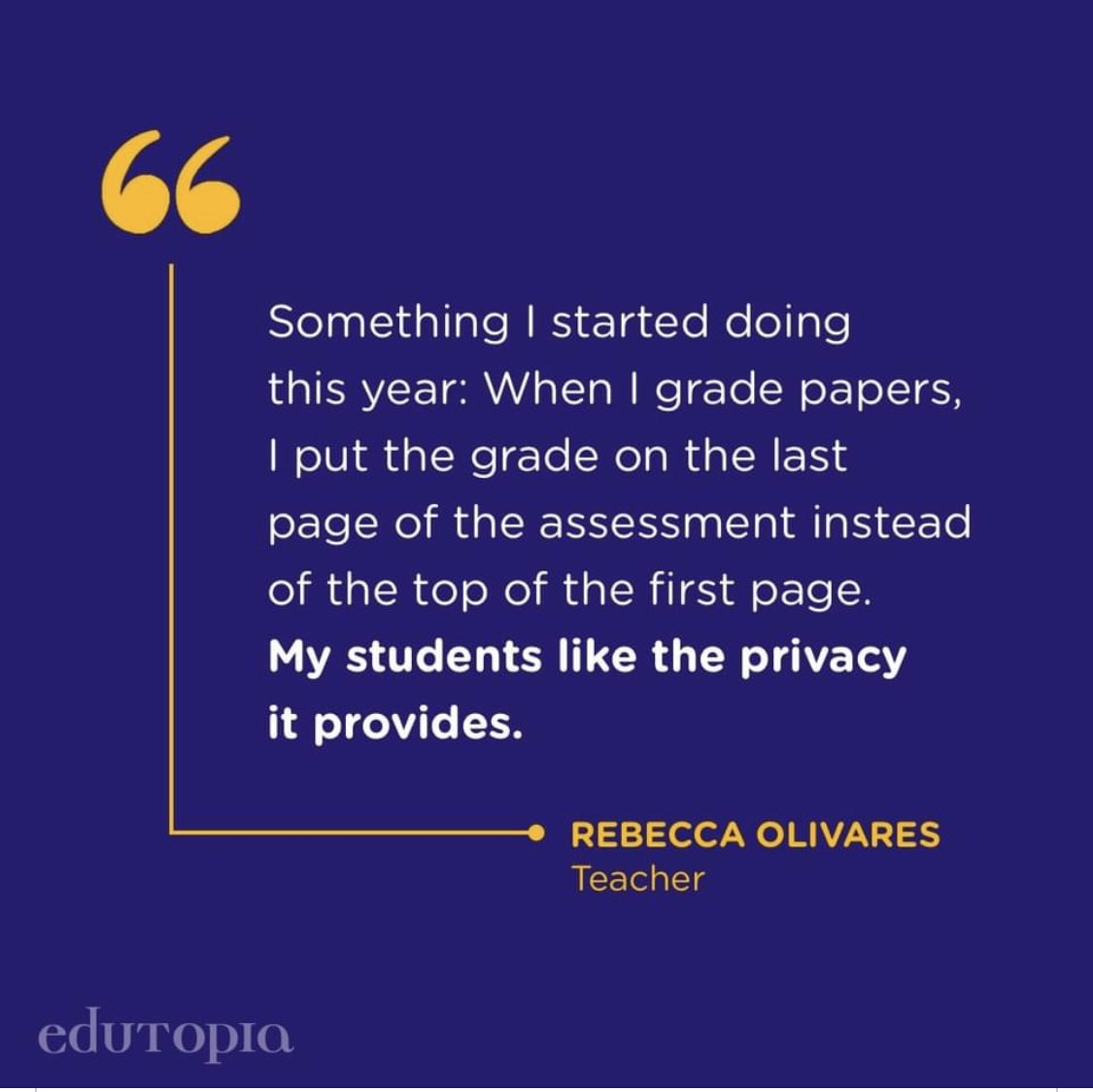 A small change that could equate to a big increase in student trust and risk taking in the classroom.