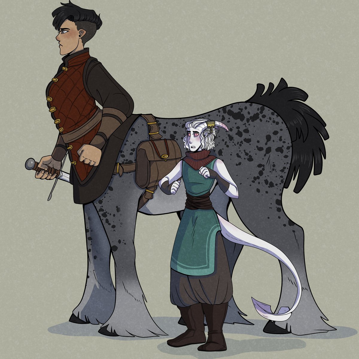 JBMeade's tweet photo. Some D&amp;D characters I made for myself
#artistsontwitter #digitalart #originalcharacter #characterdesign  #centaur #tiefling #dungeonsanddragons #DnD https://t.co/9VMkXsEY40
