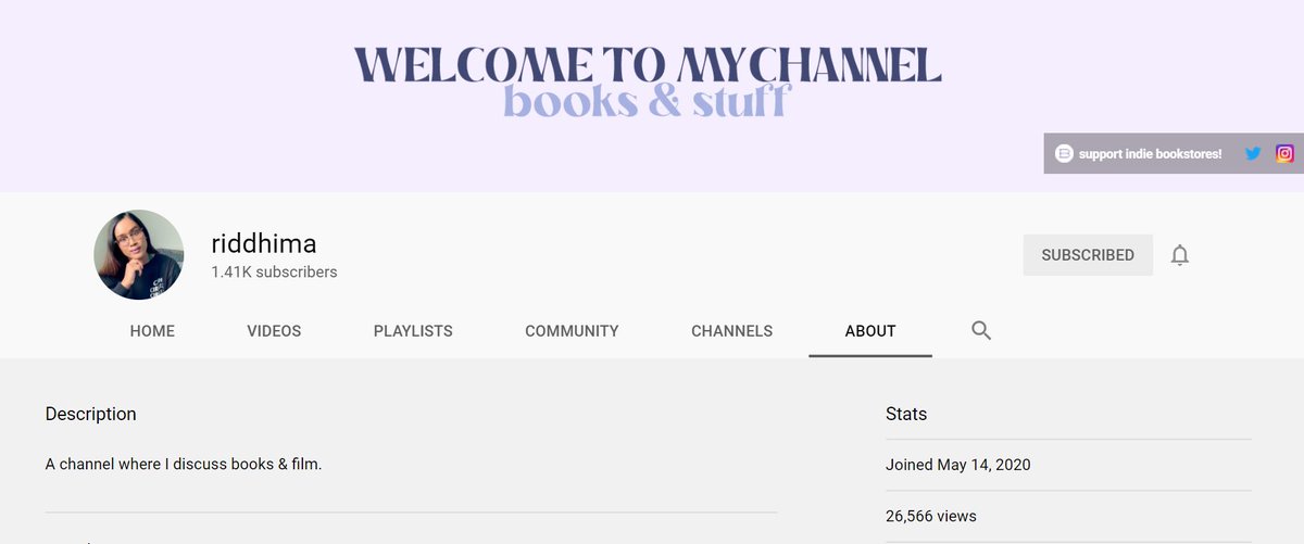 Riddhima @r1ddhima See Descriptions in pictures below (Alt text included)Youtube:  https://www.youtube.com/c/riddhimak/aboutDiscord:  https://discord.gg/Ra6ZbRaB&nbsp;Bookshop:  https://bookshop.org/shop/riddhima&nbsp;