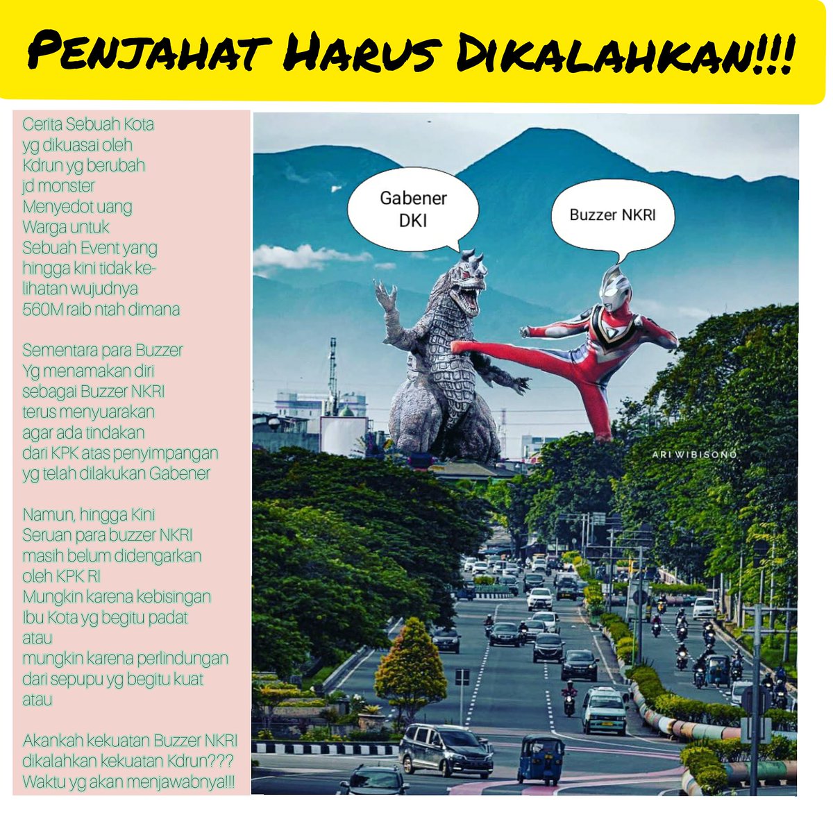 Kisah ini bukan hanya tentang kota yang dikuasai kadrun, tapi tentang merajut kembali tenun kebangsaan yang sempat terkoyak..
Bersuaralah untuk negeri kita..