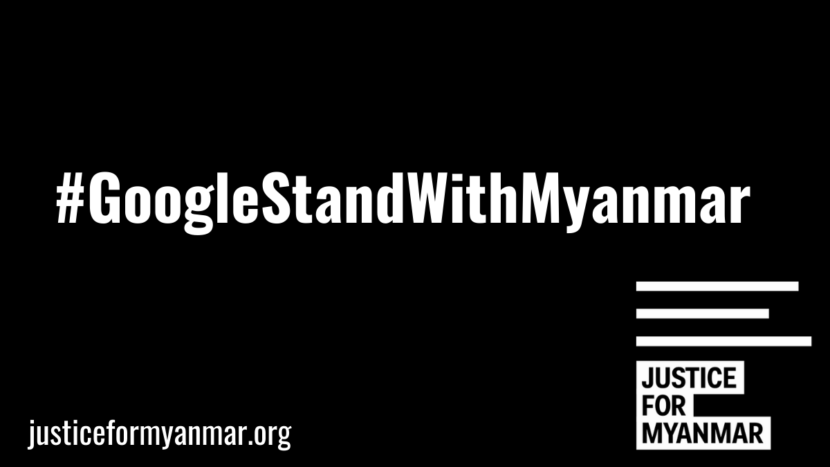 JusticeMyanmar's tweet photo. New evidence of Google enabling brutal & corrupt #Myanmar military regime that is repressing #CivilDisobedienceMovement. Tweet @Google & tell them to cut services to #Myanmar military and their biz!
#GoogleStandWithMyanmar
#GoogleEndBizWithMilitary
#17FebCoup #Myanmarcoup https://t.co/L5kvjuwtw8