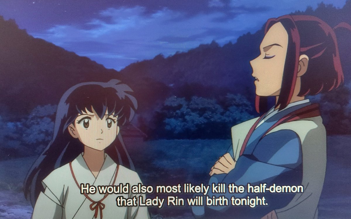 Here Riku tells Kagome the worst thing for a mother, that some1 want to kill her child (and husband).Just see the sheer terror in Kagome's eyes & how she protectively puts her hand on her belly. +