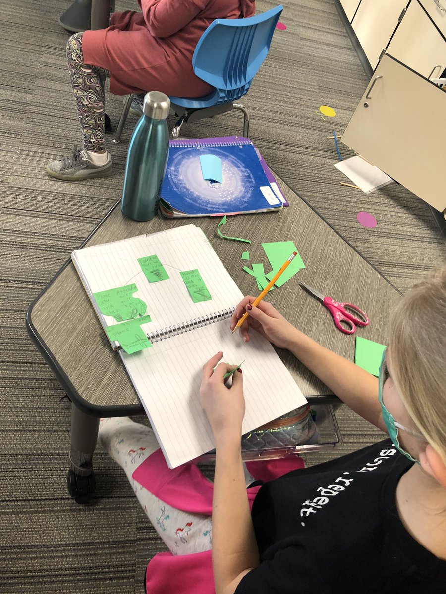 LibbyZeman's tweet photo. Yesterday students planned out their story arc and today @chelsea_roekel  and I conferred and provided feedback. These realistic fiction stories are going to be exciting! These writers are learning and growing so much! #owatonnaproud https://t.co/09WIWe1u3A