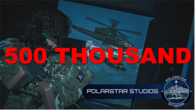 Congratulations to Helicopter Testing [⭐️GAMEPASSES] by Polarstar Studios (<a href="/PolarstarStudi1/">Polarstar Studios</a>) for reaching 500,000 visits!
        
At the time of reaching this milestone they had 19 Players with a 70.86% rating.

View stats on RoMonitor stats.romonitor.silicon.digital/game/535708476…