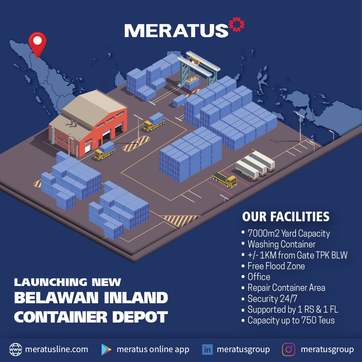 MeratusGroup's tweet photo. Introducing Our brand new Meratus Belawan Inland Container Depot!

#MeratusGroup
#MeratusStayAhead
#StayAhead⁣⁣⁣⁣⁣⁣⁣⁣⁣⁣⁣
#WeDeliverWhatWePromises⁣⁣⁣⁣⁣⁣⁣⁣⁣⁣⁣⁣
#MeratusforIndonesia⁣⁣⁣⁣⁣⁣⁣⁣⁣
#IndonesiaShipping https://t.co/lgMEzCqqI5