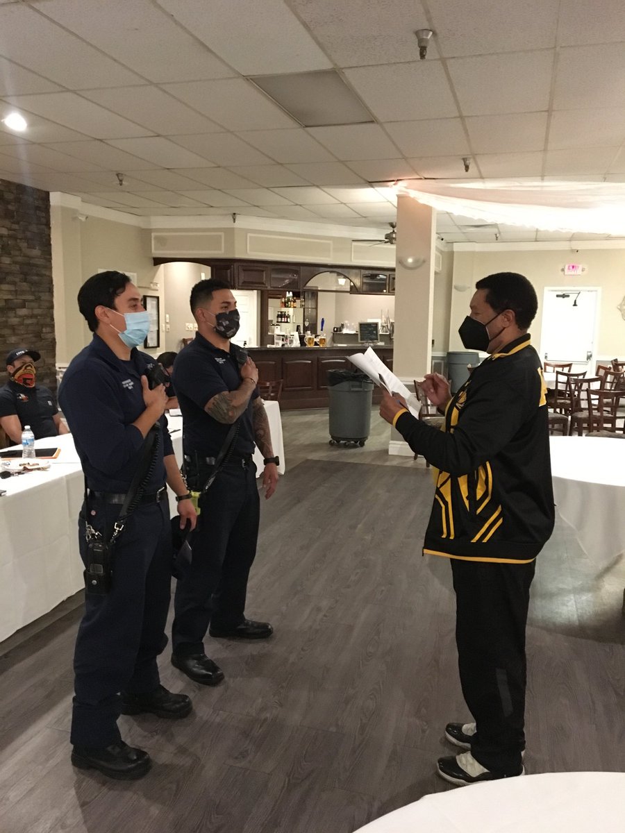 IAFF_L51's tweet image. Local 51 newest members taking the oath this evening at our membership meeting.
Congratulations Kevin Aquino and Robert Dorado.
#local51 
#IAFF #
#union