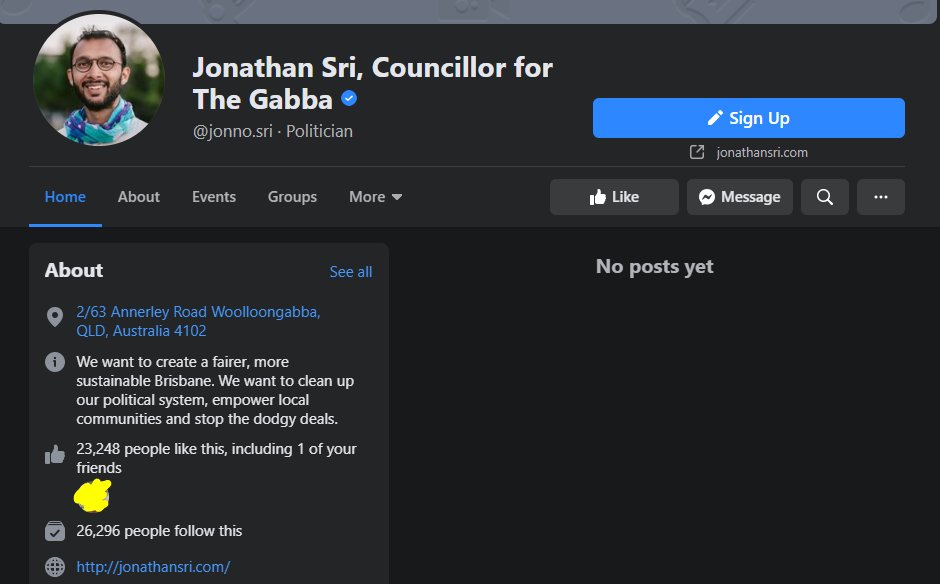 Brisbane counciller  @jonathan_sri also Zucced