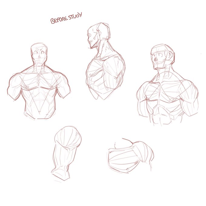 Also here's the earlier steps/parts on reaching the latest set.

Getting anatomy down definitely takes time and patience, but it's really worth it! 