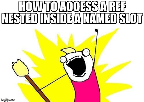 overflow_meme's tweet image. How to access a ref nested inside a named slot stackoverflow.com/questions/6625… #vuejs2 #vuecompositionapi #vuejs3 #vuejs