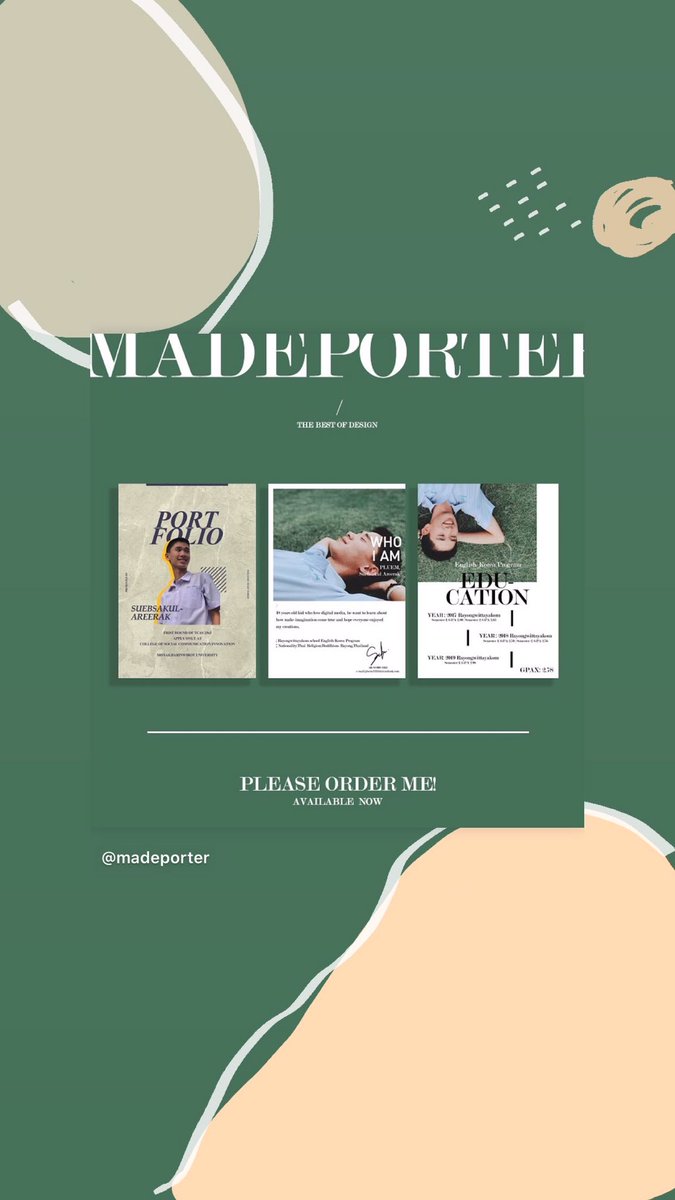 madeporter's tweet photo. ตอนนี้ร้านเราคิวว่างแล้วน้า
สามารถทักมาสอบถามรายละเอียดราคาหรือปรึกษาการทำพอร์ทได้เลย
พาวเวอร์พ้อยก็รับทำน้า 
line : https://t.co/3fEOdMtETr
#รับทำพอร์ต #Admision2021 #รับทำปก #รับทำพอร์ตโฟลิโอ #รับทำportfolio  #รับทำpowerpoint #tcas64 #dek64 #dek65 #tcas64รอบ1 #Portfolio #ONET https://t.co/u9xaGncR48