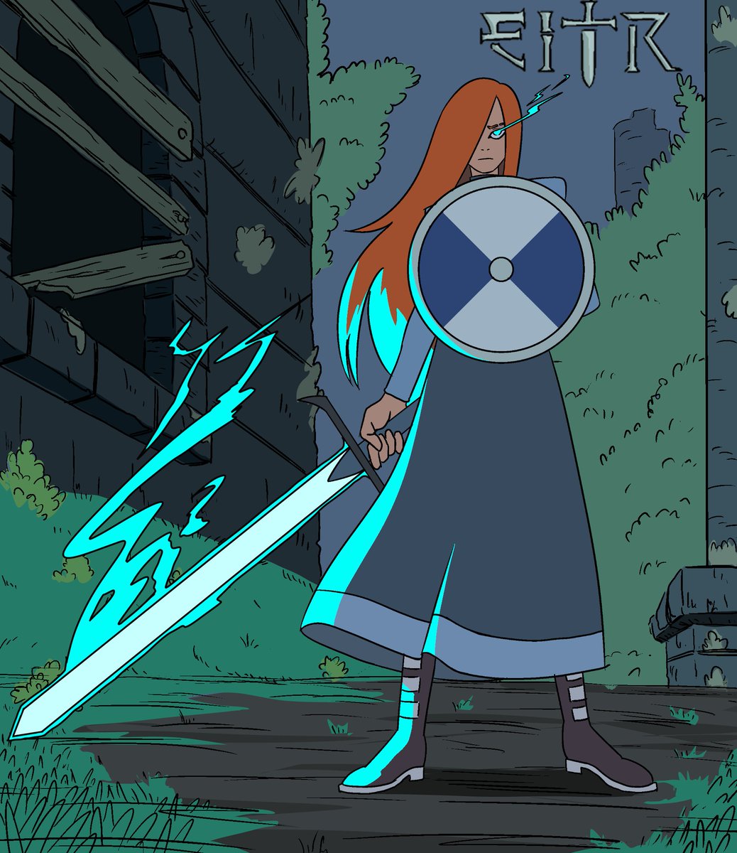 Some fanart of the Shield Maiden from <a href="/EitrTheGame/">Eitr</a>. I remember seeing its trailer back in 2015 when it got announced and have been waiting since then for its release.  The trailer really stuck with me and I constantly remember it shows how much of an impression it had left.