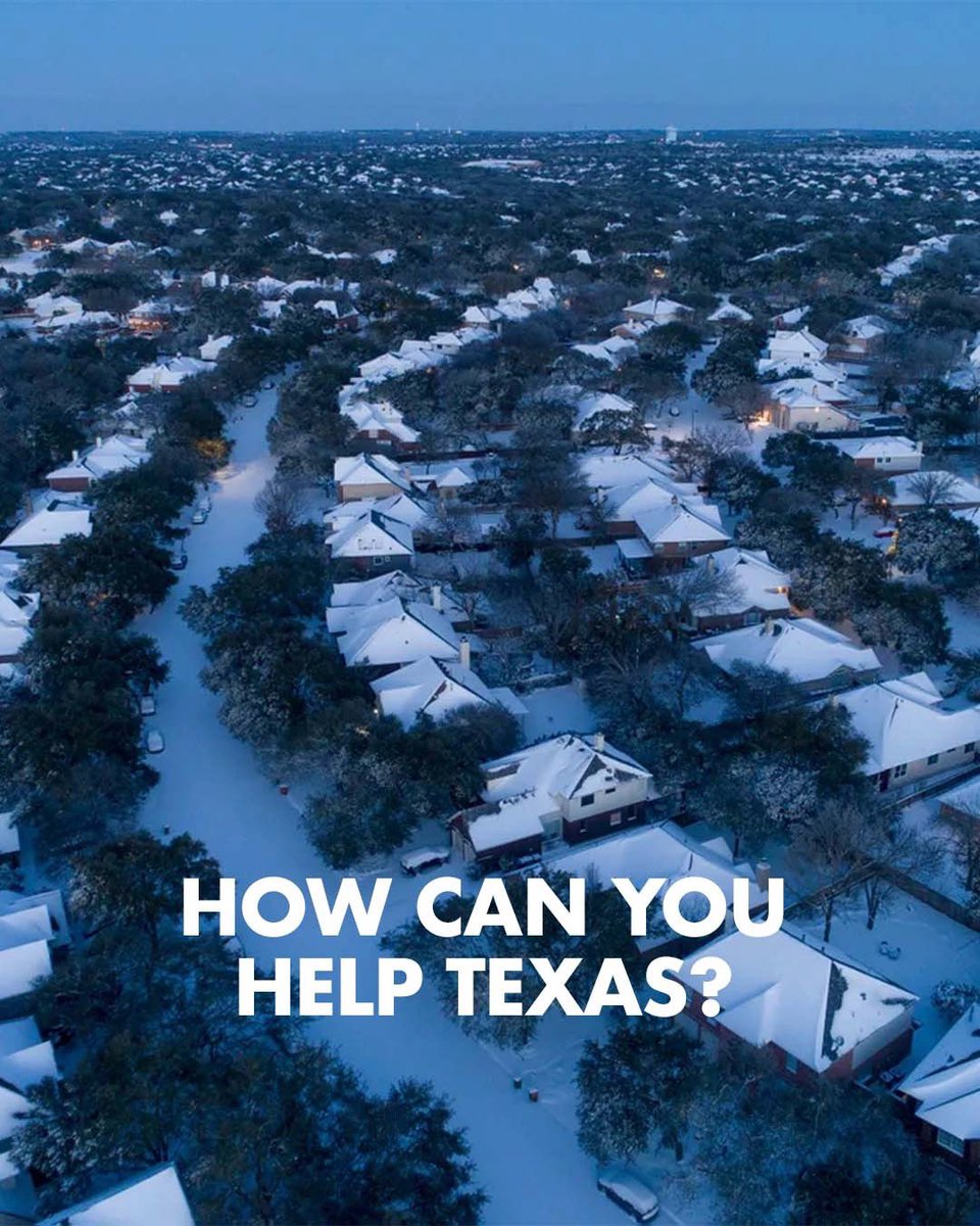 Here are some places to donate, resources to share, and ways to support people in Texas right now. If you know of more please share them in the comments below. (1/2) #texas  #texasblackout  #texaswinterstorm2021  #winterstom2021  #texaspoweroutage  #poweroutage  #prayfortexas