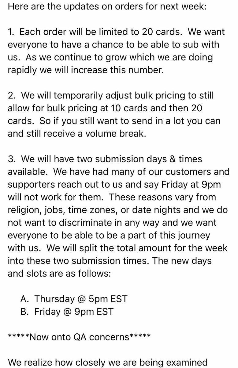 CardNetwrk's tweet photo. An update and response to “the elephant in the room” from @GradingHybrid ... a company that actually listens to their customers and is striving to be the best in the industry. Keep up the good work #teamHGA @sports_sell @Hobby_Connect @HobbyConnector @HiveCards @CardPurchaser https://t.co/ZPYVV0rzdg