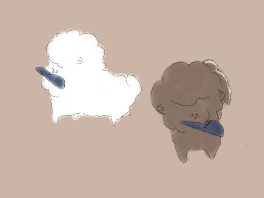 かしゅーなっつ いたずらしちゃうぞ イラスト ゆる絵 ゆるいイラスト イラスト好きさんと繋がりたい 犬 ポメラニアン