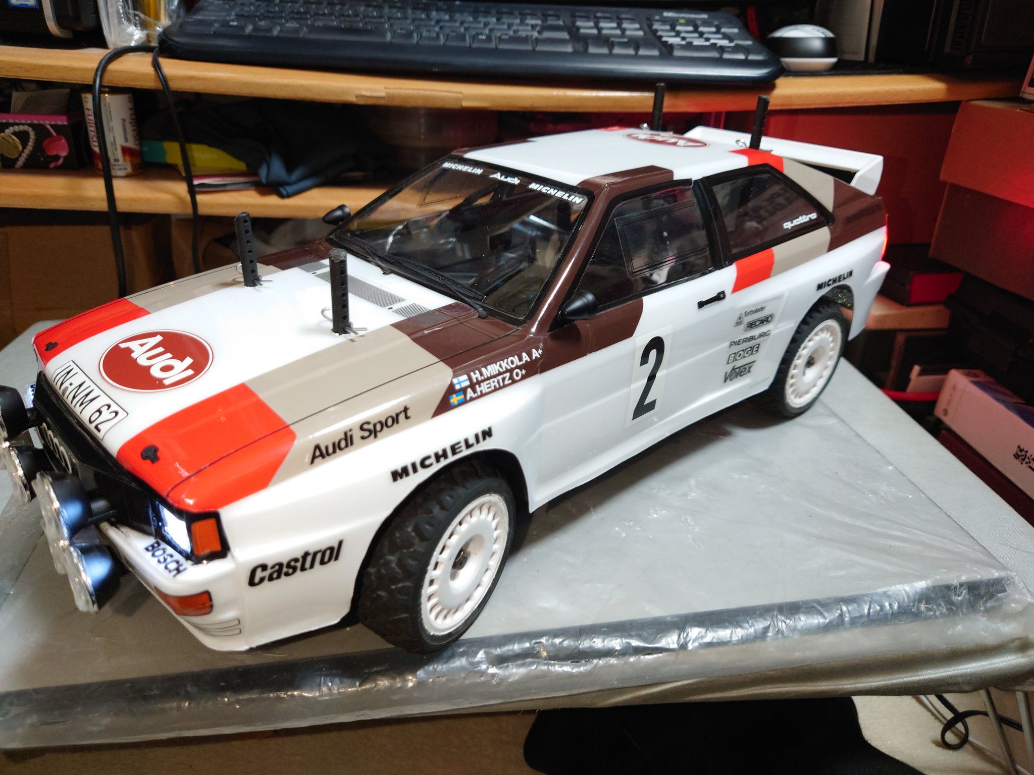 タミヤ アウディ クワトロ ラリー ボディ タミヤ アウディクワトロ