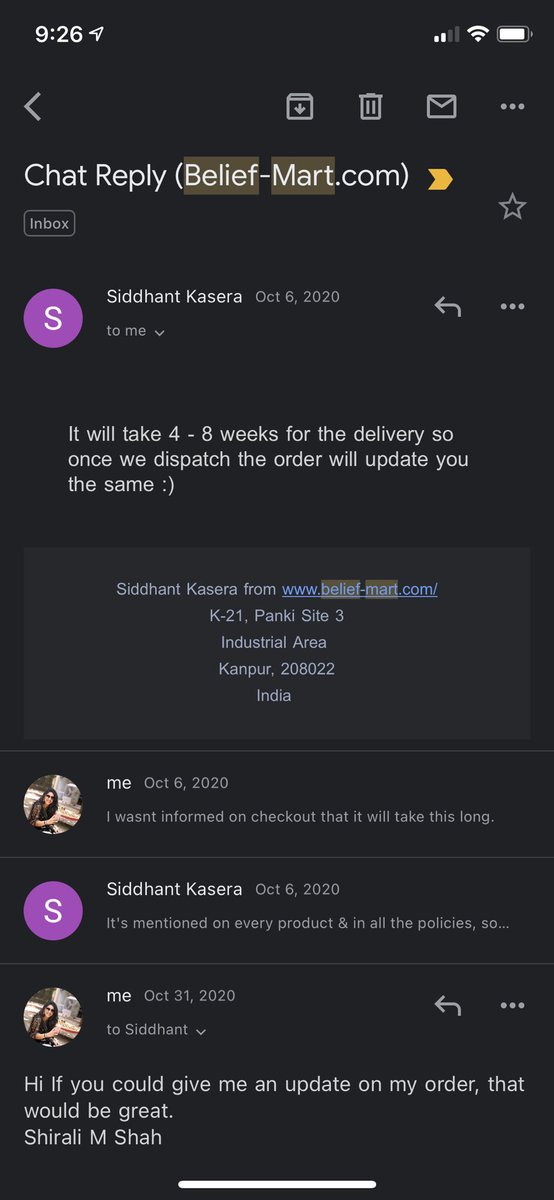 ShiraliS16's tweet photo. Placed an order on 28th Sep for an office stationery with @belief_mart. Forget getting the product that I ordered 5 months ago, I havnt got the refund I asked to initiate more than a month ago. The worst service ever! Regardless of the pandemic and situtation https://t.co/dBZUa9JFeC