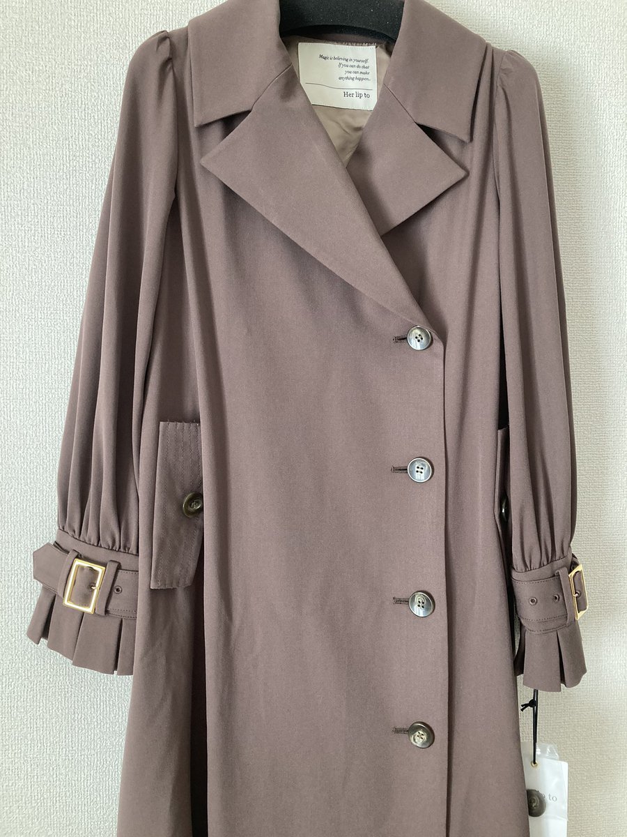【Her lip to】 Beited Dress Trench Coat