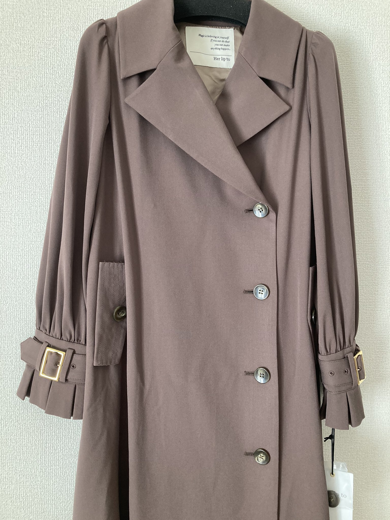 Her lip to Belted Dress Trench Coat 数量限定価格!! www.clarity.pe