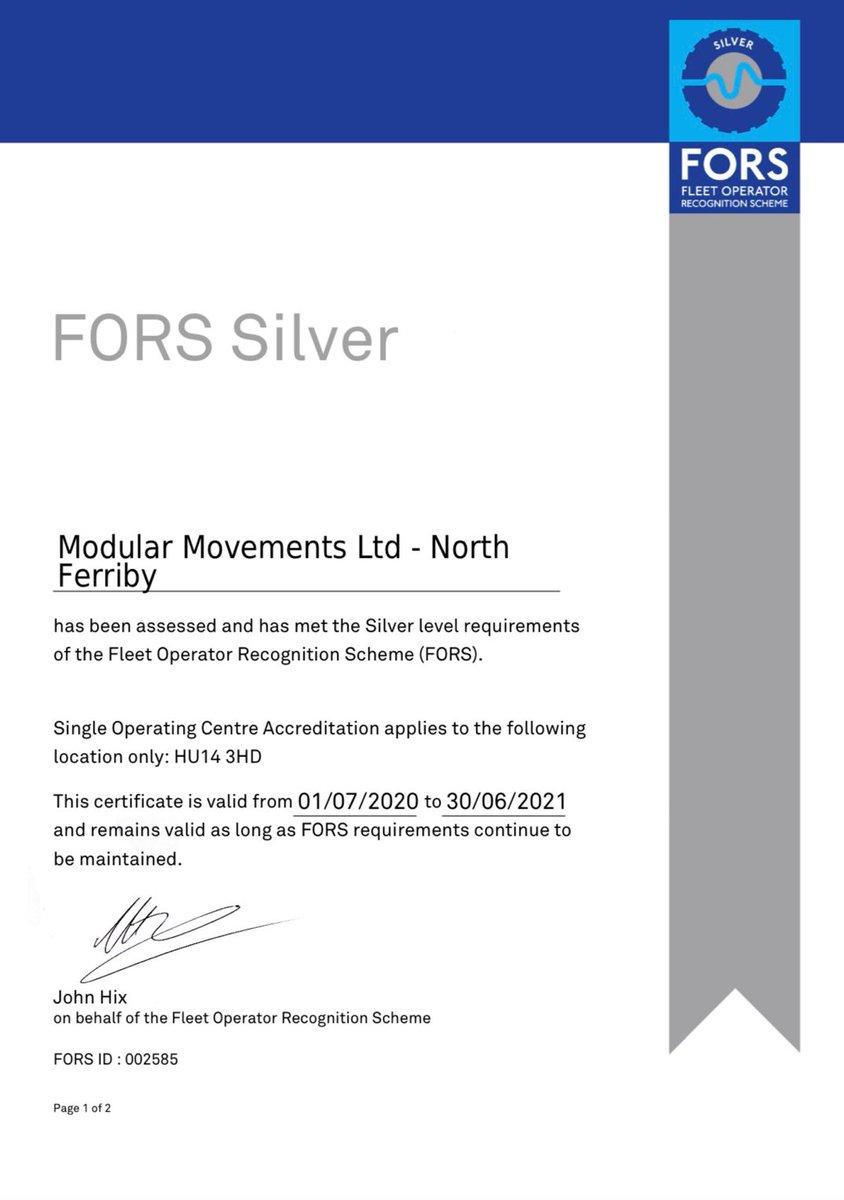 ModularMovement's tweet image. We’re happy to announce we’ve maintained FORS Silver for another year. Modular movements, FORS Silver accredited since 2016.
#abnormalloads #modular #transport #specialisttransport #wideload #truckdriving #logisticsteam #freights #trucking #trucksofinstagram #heavyhaulage