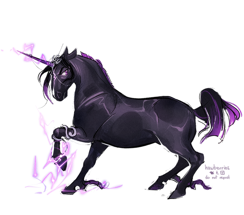 [mdzs] i was like "jiang cheng's courtesy name could be translated as Nightsong River" and asma said "that sounds like a unicorn name" and that, NATURALLY, got me thinking about unicorns 