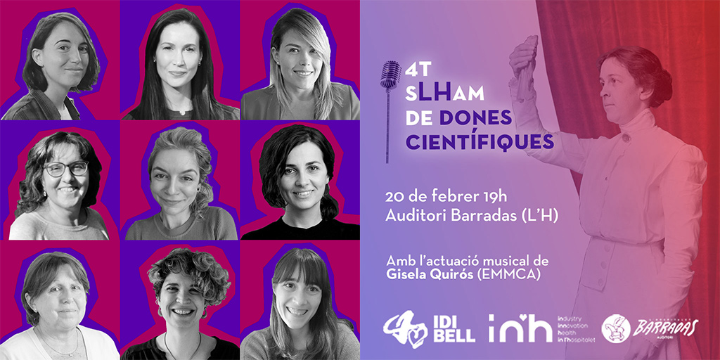 idibell_cat's tweet photo. 🔊 Torna la ciència en femení de l'@idibell_cat 

Dissabte a les 19h a @elBarradas torna l'sLHam de científiques. 

8 dones. 8 monólegs. Música (@GiselaQuiros_ @EMMCACentreArts ) i moltes sorpreses!

👉https://t.co/Fwyant8HqN https://t.co/NP2Sh0m4D3